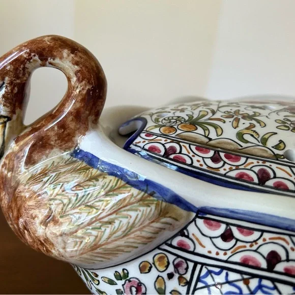 Vintage Ceramica Conimbriga 236 Hand Painted Portugal Pottery, Jardinière flower